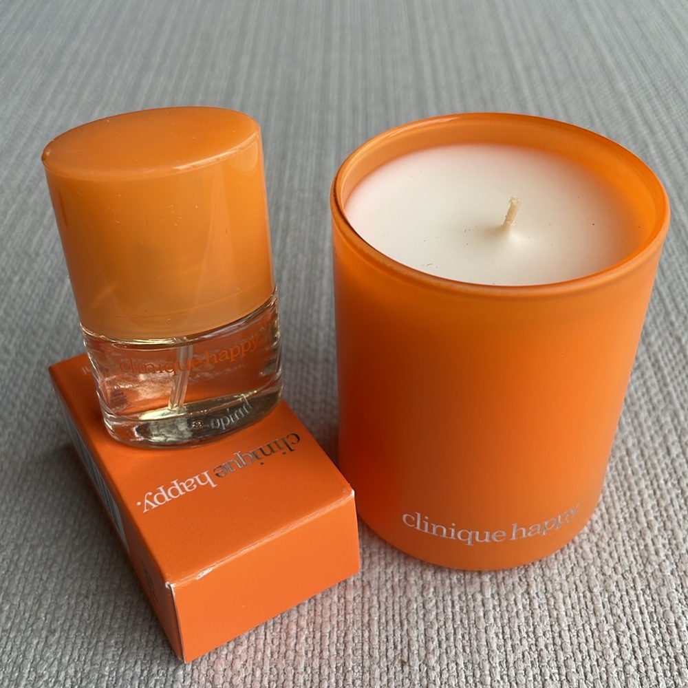 Clinique happy mini fragrance and candle bundle